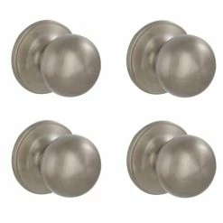 Coupon β€οΈ ESSENTIALS by Schlage Jeffir Satin Nickel Passage Hall/Closet Door Knob (4-Pack) π₯