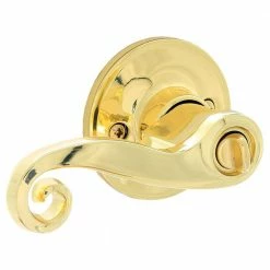 Budget ✨ ESSENTIALS by Schlage Acton Bright Brass Privacy Bed/Bath Door Handle 🥰 -Premier Lock Sales essentials by schlage privacy door handles v40 v act 605 40 1000