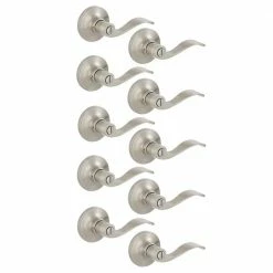 Flash Sale 🔥 ESSENTIALS by Schlage Millstreet Satin Nickel Privacy Bed/Bath Door Handle (10-Pack) 😍