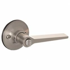 Wholesale ⌛ ESSENTIALS by Schlage Vining Satin Nickel Privacy Bed/Bath Door Handle 😀 -Premier Lock Sales essentials by schlage privacy door handles v40 v vig 619 40 1000