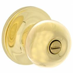 Coupon ✔️ ESSENTIALS by Schlage Morrow Bright Brass Privacy Bed/Bath Door Knob 🎉 -Premier Lock Sales essentials by schlage privacy door knobs v40 v mow 605 a0 1000