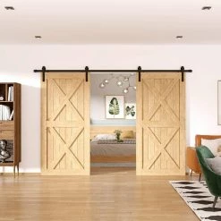 New π WINSOON 10 ft./120 in. Frosted Black Sliding Barn Door Hardware Track Kit for Double Doors with Non-Routed Floor Guide π 9 New π WINSOON 10 ft./120 in. Frosted Black Sliding Barn Door Hardware Track Kit for Double Doors with Non-Routed Floor Guide π -Premier Lock Sales frosted black winsoon barn door hardware gcm1879 1 4f 1000