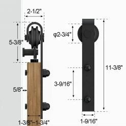 New π WINSOON 10 ft./120 in. Frosted Black Sliding Barn Door Hardware Track Kit for Double Doors with Non-Routed Floor Guide π 13 New π WINSOON 10 ft./120 in. Frosted Black Sliding Barn Door Hardware Track Kit for Double Doors with Non-Routed Floor Guide π -Premier Lock Sales frosted black winsoon barn door hardware gcm1879 1 76 1000