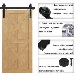 New π WINSOON 10 ft./120 in. Frosted Black Sliding Barn Door Hardware Track Kit for Double Doors with Non-Routed Floor Guide π 12 New π WINSOON 10 ft./120 in. Frosted Black Sliding Barn Door Hardware Track Kit for Double Doors with Non-Routed Floor Guide π -Premier Lock Sales frosted black winsoon barn door hardware gcm1879 1 fa 1000