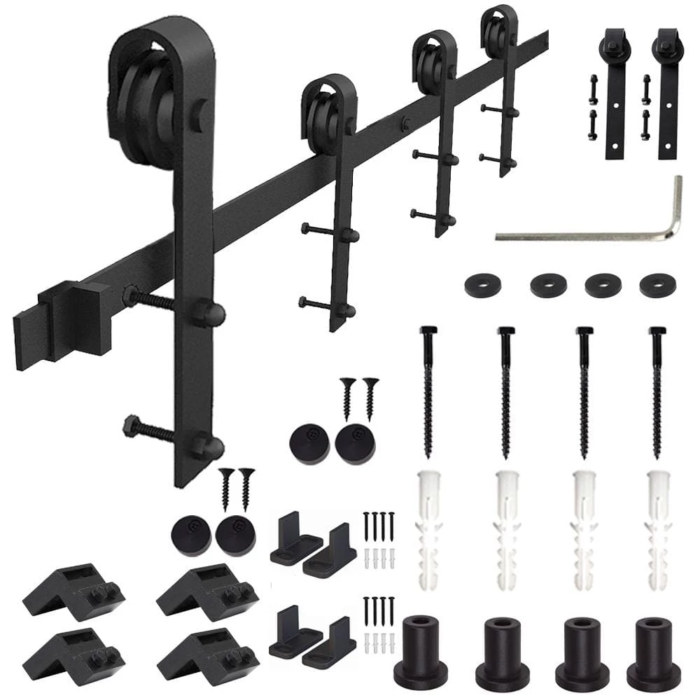 Deals β WINSOON 12 ft./144 in. Frosted Black Sliding Barn Door Hardware Track Kit for Double Doors with Non-Routed Floor Guide π 1 Deals β WINSOON 12 ft./144 in. Frosted Black Sliding Barn Door Hardware Track Kit for Double Doors with Non-Routed Floor Guide π