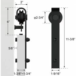 Top 10 ⌛ WINSOON 6 ft./72 in. Frosted Black Sliding Barn Door Hardware Track Kit for Single with Non-Routed Floor Guide 👍 -Premier Lock Sales frosted black winsoon barn door hardware gcm1911 76 1000