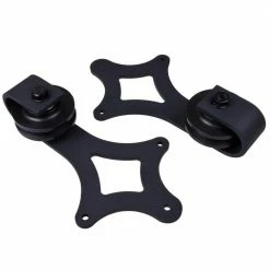 Budget ✨ WINSOON 5 ft./60 in. Rail Frosted Black Steel Sliding Barn Door Hardware Kit for Single Door with Non-Routed Floor Guide 🥰 -Premier Lock Sales frosted black winsoon barn door hardware gcm2022 1f 1000