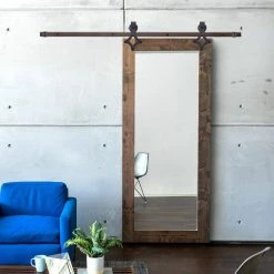 Buy π WINSOON 6.6 ft./79 in. Rail Frosted Black Steel Sliding Barn Door Hardware Kit for Single Door with Non-Routed Floor Guide π 9 Buy π WINSOON 6.6 ft./79 in. Rail Frosted Black Steel Sliding Barn Door Hardware Kit for Single Door with Non-Routed Floor Guide π -Premier Lock Sales frosted black winsoon barn door hardware gcm2024 4f 1000