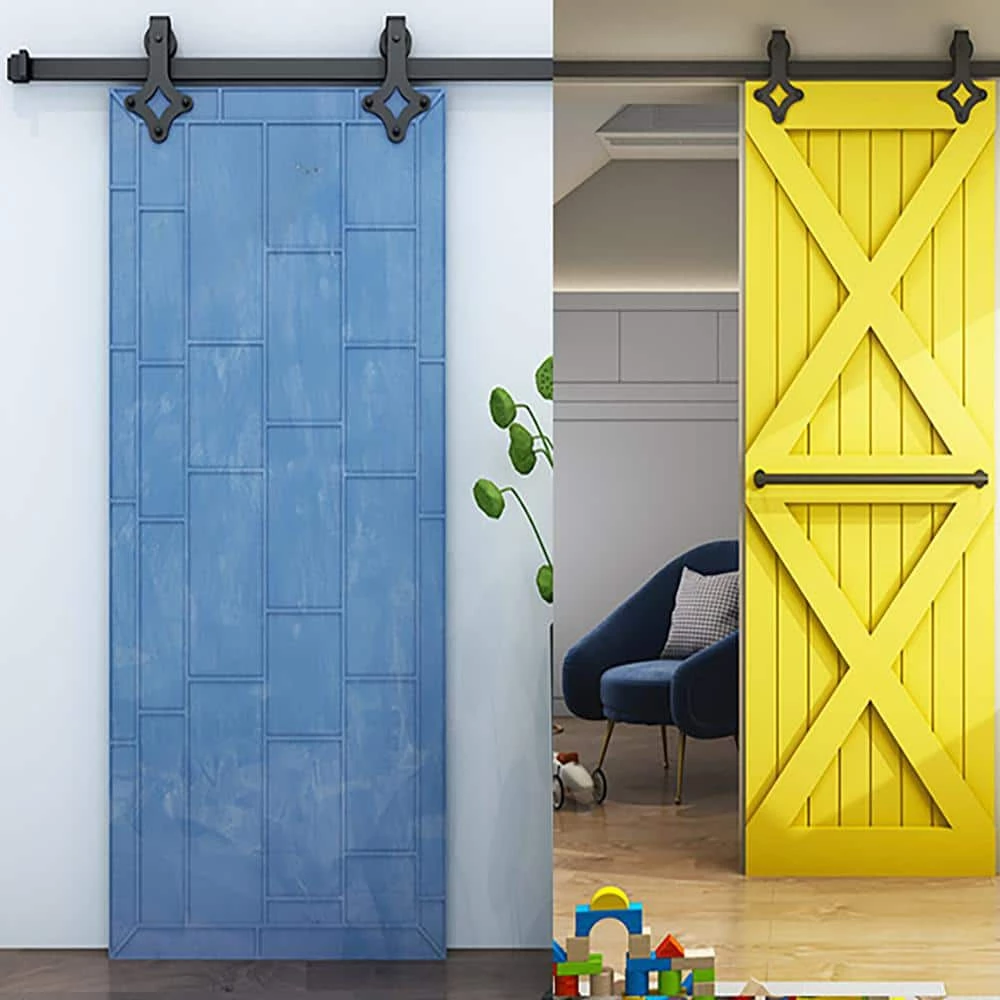 Top 10 π WINSOON 8 ft./96 in. Rail Frosted Black Steel Sliding Barn Door Hardware Kit for Single Door with Non-Routed Floor Guide β€οΈ 3 Top 10 π WINSOON 8 ft./96 in. Rail Frosted Black Steel Sliding Barn Door Hardware Kit for Single Door with Non-Routed Floor Guide β€οΈ - Image 3