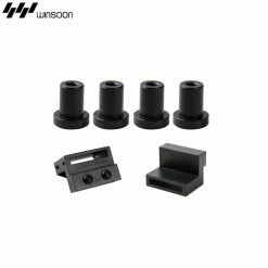 Buy 🥰 WINSOON 6 ft./72 in. Rail Steel Frosted Black Sliding Barn Door Hardware Kit for Double Doors with Non-Routed Floor Guide 🧨 -Premier Lock Sales frosted black winsoon barn door hardware gcm2674 1 1f 1000