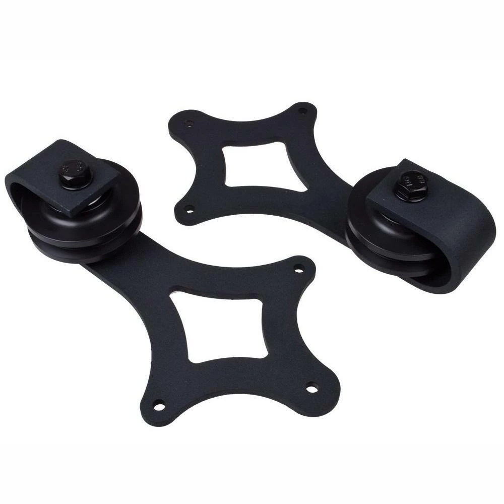 Cheap π€© WINSOON 6.6 ft./79 in. Rail Frosted Black Steel Sliding Barn Door Hardware Kit for Double Doors with Non-Routed Floor Guide π 4 Cheap π€© WINSOON 6.6 ft./79 in. Rail Frosted Black Steel Sliding Barn Door Hardware Kit for Double Doors with Non-Routed Floor Guide π - Image 4