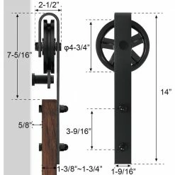 Budget π WINSOON 8 ft. /96 in. Frosted Black Sliding Barn Door Track and Hardware Kit for Single with Non-Routed Floor Guide π 14 Budget π WINSOON 8 ft. /96 in. Frosted Black Sliding Barn Door Track and Hardware Kit for Single with Non-Routed Floor Guide π -Premier Lock Sales frosted black winsoon barn door hardware gcm2716 76 1000