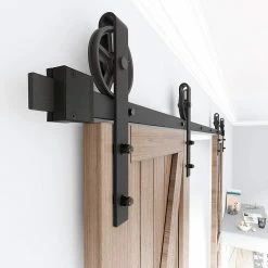 Wholesale π WINSOON 12 ft. /144 in. Frosted Black Sliding Barn Door Track and Hardware Kit for Double Doors with Non-Routed Floor Guide π€© 13 Wholesale π WINSOON 12 ft. /144 in. Frosted Black Sliding Barn Door Track and Hardware Kit for Double Doors with Non-Routed Floor Guide π€© -Premier Lock Sales frosted black winsoon barn door hardware gcm2719 44 1000