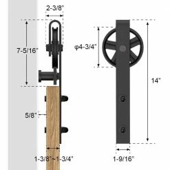 Wholesale π WINSOON 12 ft. /144 in. Frosted Black Sliding Barn Door Track and Hardware Kit for Double Doors with Non-Routed Floor Guide π€© 15 Wholesale π WINSOON 12 ft. /144 in. Frosted Black Sliding Barn Door Track and Hardware Kit for Double Doors with Non-Routed Floor Guide π€© -Premier Lock Sales frosted black winsoon barn door hardware gcm2719 76 1000