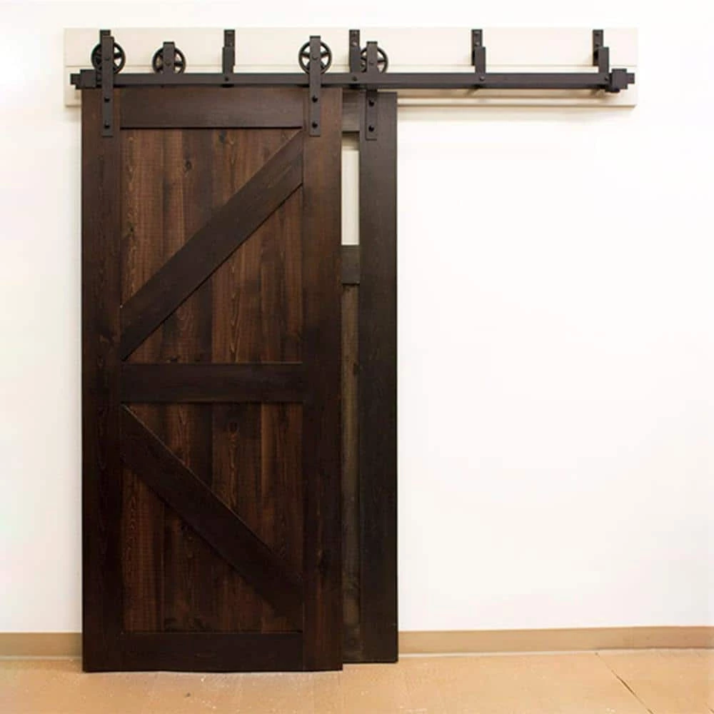 Cheapest ๐ฅ WINSOON 5 ft./60 in. Black Sliding Bypass Barn Door Hardware Track Kit for Double Doors with Non-Routed Floor Guide ๐ 3 Cheapest ๐ฅ WINSOON 5 ft./60 in. Black Sliding Bypass Barn Door Hardware Track Kit for Double Doors with Non-Routed Floor Guide ๐ - Image 3