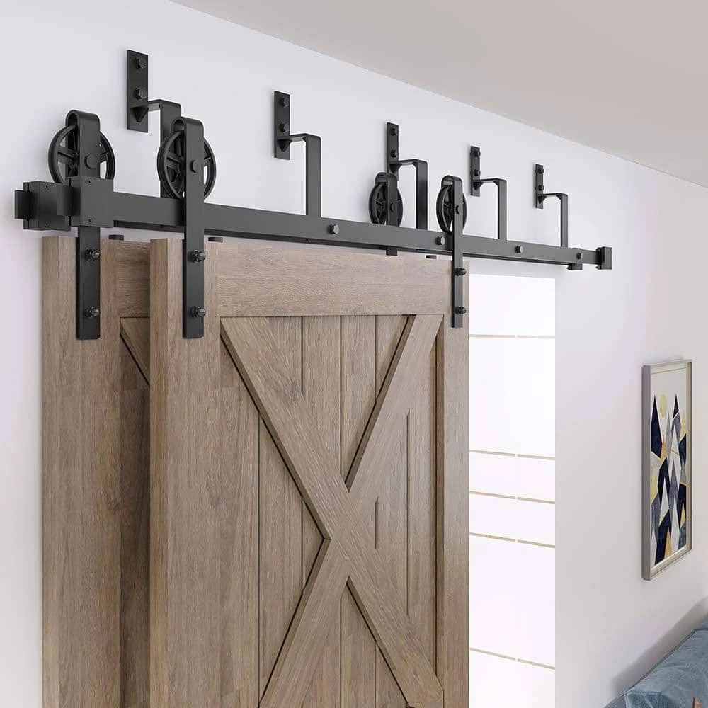 Top 10 βοΈ WINSOON 13 ft./156 in. Black Sliding Bypass Barn Door Hardware Track Kit for Double Doors with Non-Routed Floor Guide π₯° 5 Top 10 βοΈ WINSOON 13 ft./156 in. Black Sliding Bypass Barn Door Hardware Track Kit for Double Doors with Non-Routed Floor Guide π₯° - Image 5
