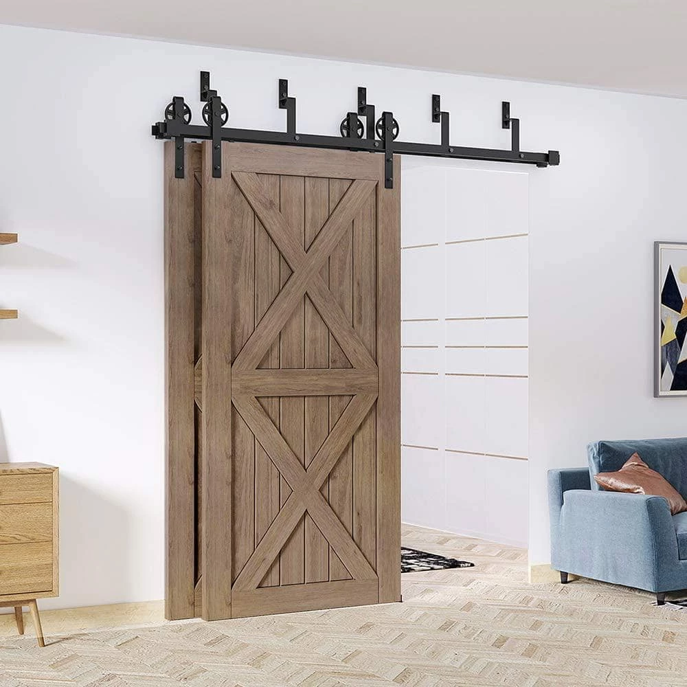 Top 10 βοΈ WINSOON 13 ft./156 in. Black Sliding Bypass Barn Door Hardware Track Kit for Double Doors with Non-Routed Floor Guide π₯° 3 Top 10 βοΈ WINSOON 13 ft./156 in. Black Sliding Bypass Barn Door Hardware Track Kit for Double Doors with Non-Routed Floor Guide π₯° - Image 3