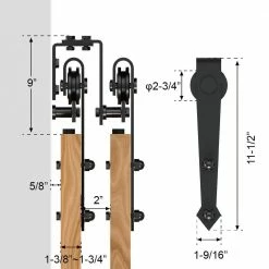 Best Sale π WINSOON 4 ft./48 in. Country Style Bypass Steel Sliding Barn Wood Door Hardware Roller Track Kit for Wood and Concrete Wall π₯ 13 Best Sale π WINSOON 4 ft./48 in. Country Style Bypass Steel Sliding Barn Wood Door Hardware Roller Track Kit for Wood and Concrete Wall π₯ -Premier Lock Sales frosted black winsoon barn door hardware gcm3994 76 1000