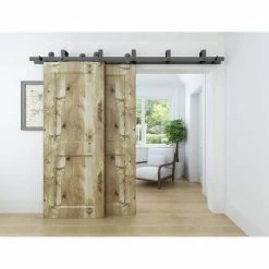 Top 10 β WINSOON 4 ft./48 in. Bypass Sliding Barn Door Hardware Steel Track for Double Wooden Doors Closet Kitchen Kit 𧨠9 Top 10 β WINSOON 4 ft./48 in. Bypass Sliding Barn Door Hardware Steel Track for Double Wooden Doors Closet Kitchen Kit 𧨠-Premier Lock Sales frosted black winsoon barn door hardware gcm3995 4f 1000