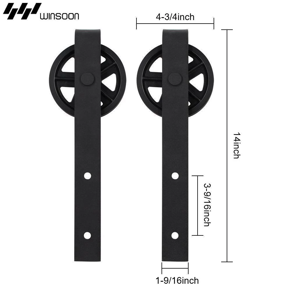 Hot Sale โ WINSOON 4 ft./48 in. Black Sliding Bypass Barn Door Hardware Track Kit for Double Doors with Non-Routed Floor Guide ๐ 4 Hot Sale โ WINSOON 4 ft./48 in. Black Sliding Bypass Barn Door Hardware Track Kit for Double Doors with Non-Routed Floor Guide ๐ - Image 4