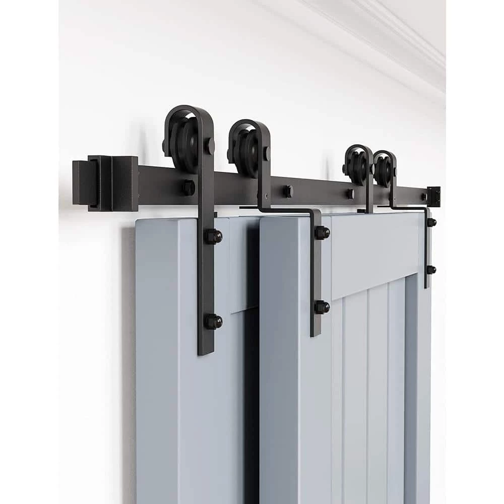 Best Pirce ๐ WINSOON 6ft./72 in. Single Track Bypass Barn Door Hardware Double Doors Kit, Sliding One Track Antique Roller for Cabinet Closet โจ 2 Best Pirce ๐ WINSOON 6ft./72 in. Single Track Bypass Barn Door Hardware Double Doors Kit, Sliding One Track Antique Roller for Cabinet Closet โจ - Image 2