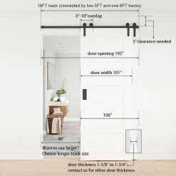 Best reviews of β WINSOON 16 ft./192 in. Single Track Bypass Sliding Barn Door Hardware Kit for Double Doors Low Ceiling π 10 Best reviews of β WINSOON 16 ft./192 in. Single Track Bypass Sliding Barn Door Hardware Kit for Double Doors Low Ceiling π -Premier Lock Sales frosted black winsoon barn door hardware gcm5175 1 1f 1000