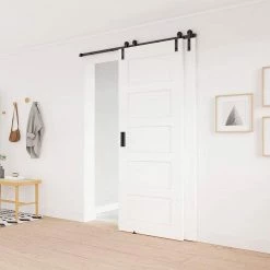 Best reviews of β WINSOON 16 ft./192 in. Single Track Bypass Sliding Barn Door Hardware Kit for Double Doors Low Ceiling π 9 Best reviews of β WINSOON 16 ft./192 in. Single Track Bypass Sliding Barn Door Hardware Kit for Double Doors Low Ceiling π -Premier Lock Sales frosted black winsoon barn door hardware gcm5175 1 4f 1000
