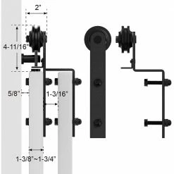 Best reviews of β WINSOON 16 ft./192 in. Single Track Bypass Sliding Barn Door Hardware Kit for Double Doors Low Ceiling π 13 Best reviews of β WINSOON 16 ft./192 in. Single Track Bypass Sliding Barn Door Hardware Kit for Double Doors Low Ceiling π -Premier Lock Sales frosted black winsoon barn door hardware gcm5175 1 76 1000