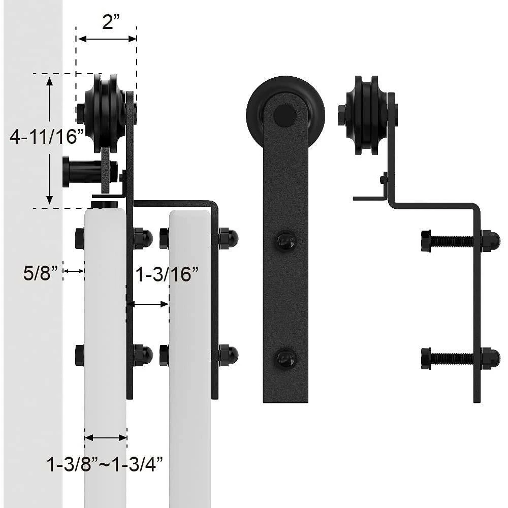 Best reviews of β WINSOON 16 ft./192 in. Single Track Bypass Sliding Barn Door Hardware Kit for Double Doors Low Ceiling π 7 Best reviews of β WINSOON 16 ft./192 in. Single Track Bypass Sliding Barn Door Hardware Kit for Double Doors Low Ceiling π - Image 7