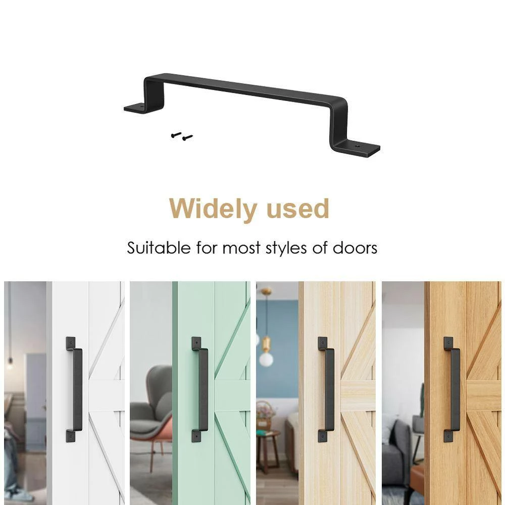 Flash Sale π₯ WINSOON 12-3/8 in. L Modern Heavy Duty Black Large Right Angle Sliding Door Handle Pull and Flush Hardware Set β 7 Flash Sale π₯ WINSOON 12-3/8 in. L Modern Heavy Duty Black Large Right Angle Sliding Door Handle Pull and Flush Hardware Set β - Image 7