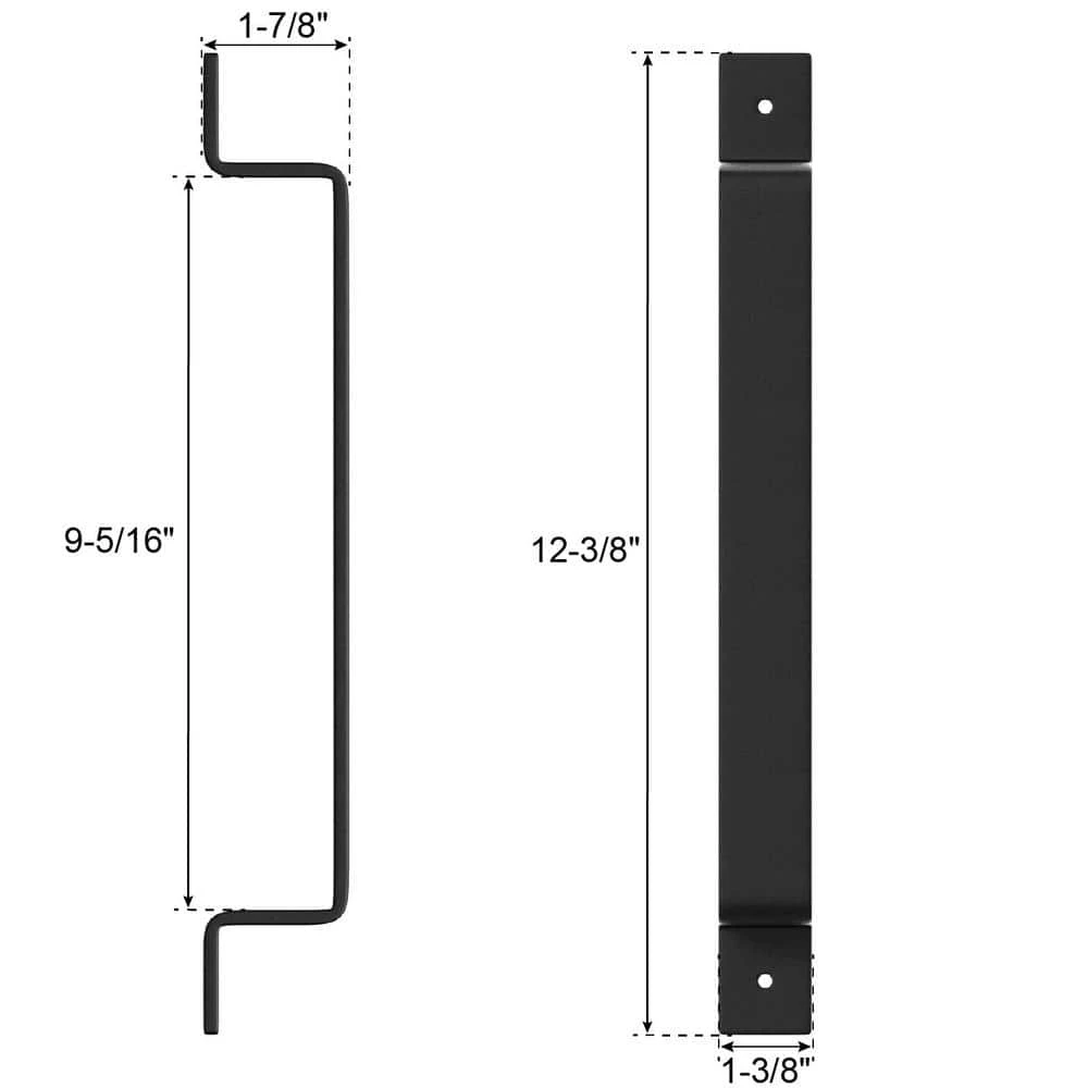 Flash Sale π₯ WINSOON 12-3/8 in. L Modern Heavy Duty Black Large Right Angle Sliding Door Handle Pull and Flush Hardware Set β 2 Flash Sale π₯ WINSOON 12-3/8 in. L Modern Heavy Duty Black Large Right Angle Sliding Door Handle Pull and Flush Hardware Set β - Image 2