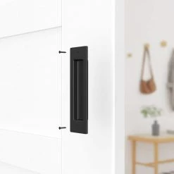 Brand new 🌟 WINSOON 6-1/2 in. L Black Recessed Sliding Door Pull Handles with Mounting Screws Brushed Finish Rectangular Flush Pull Handle 🧨 -Premier Lock Sales frosted black winsoon barn door hardware gcm6004 44 1000