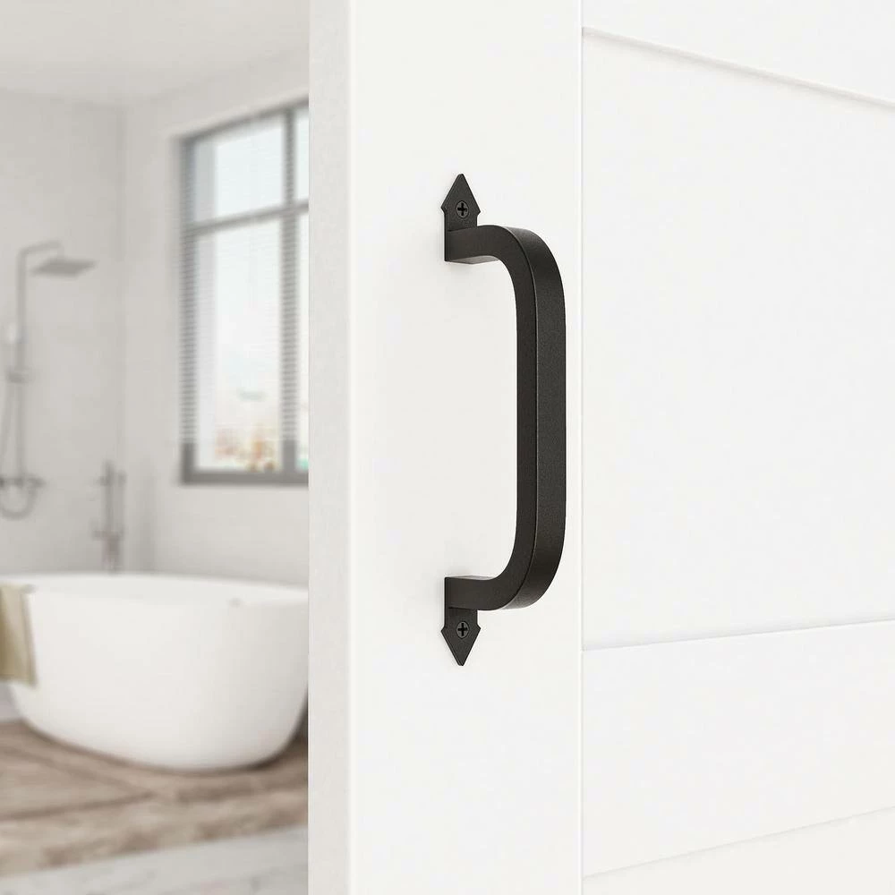 Hot Sale π WINSOON 8-7/8 in. L Black π§₯ Coated Sliding Barn Door Pull Handle Set Rustic Metal Fence Handle Pull and Flush Hardware Set π₯ 2 Hot Sale π WINSOON 8-7/8 in. L Black π§₯ Coated Sliding Barn Door Pull Handle Set Rustic Metal Fence Handle Pull and Flush Hardware Set π₯ - Image 2