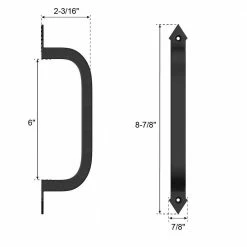 Hot Sale π WINSOON 8-7/8 in. L Black π§₯ Coated Sliding Barn Door Pull Handle Set Rustic Metal Fence Handle Pull and Flush Hardware Set π₯ 12 Hot Sale π WINSOON 8-7/8 in. L Black π§₯ Coated Sliding Barn Door Pull Handle Set Rustic Metal Fence Handle Pull and Flush Hardware Set π₯ -Premier Lock Sales frosted black winsoon barn door hardware gcm6013 fa 1000