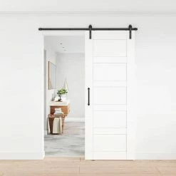 Brand new 🎁 WINSOON 8-7/8 in. L Frosted Black 🧥 Coated Sliding Barn Door Handle Set Rustic Metal Fence Handle Pull and Flush Hardware Set 🥰 -Premier Lock Sales frosted black winsoon barn door hardware gcm6015 4f 1000