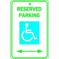 Cheapest 🌟 Brady 18 in. x 12 in. Aluminum Reserved Parking Handicapped Sign 👍