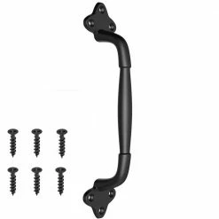 Cheapest π₯° WINSOON 8-7/8 in. L x 1-15/16 in. W Black Sliding Barn Door Pull Handle with Screws π₯°