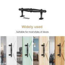 Premier Lock Sales -Premier Lock Sales matte black winsoon barn door hardware clj036 c3 1000