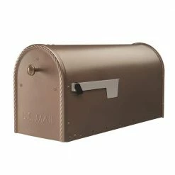 Discount ⌛ Gibraltar Mailboxes Edwards Venetian Bronze, Large, Steel, Post Mount Mailbox 🧨