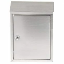 Coupon 🔥 Gibraltar Mailboxes Ashley Medium, Locking, Wall-Mount Mailbox, Stainless Steel ✨ -Premier Lock Sales metallics gibraltar mailboxes wall mount mailboxes awm00ss0 1f 1000