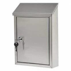 Coupon 🔥 Gibraltar Mailboxes Ashley Medium, Locking, Wall-Mount Mailbox, Stainless Steel ✨