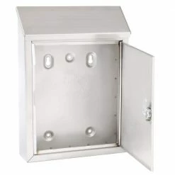 Coupon 🔥 Gibraltar Mailboxes Ashley Medium, Locking, Wall-Mount Mailbox, Stainless Steel ✨ -Premier Lock Sales metallics gibraltar mailboxes wall mount mailboxes awm00ss0 77 1000
