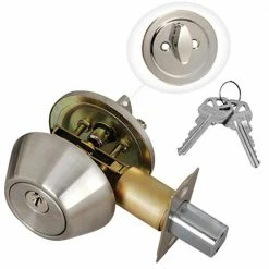 Best Pirce 🔔 Premier Lock Stainless Steel Single Cylinder Deadbolt with 2 KW1 Keys 🧨