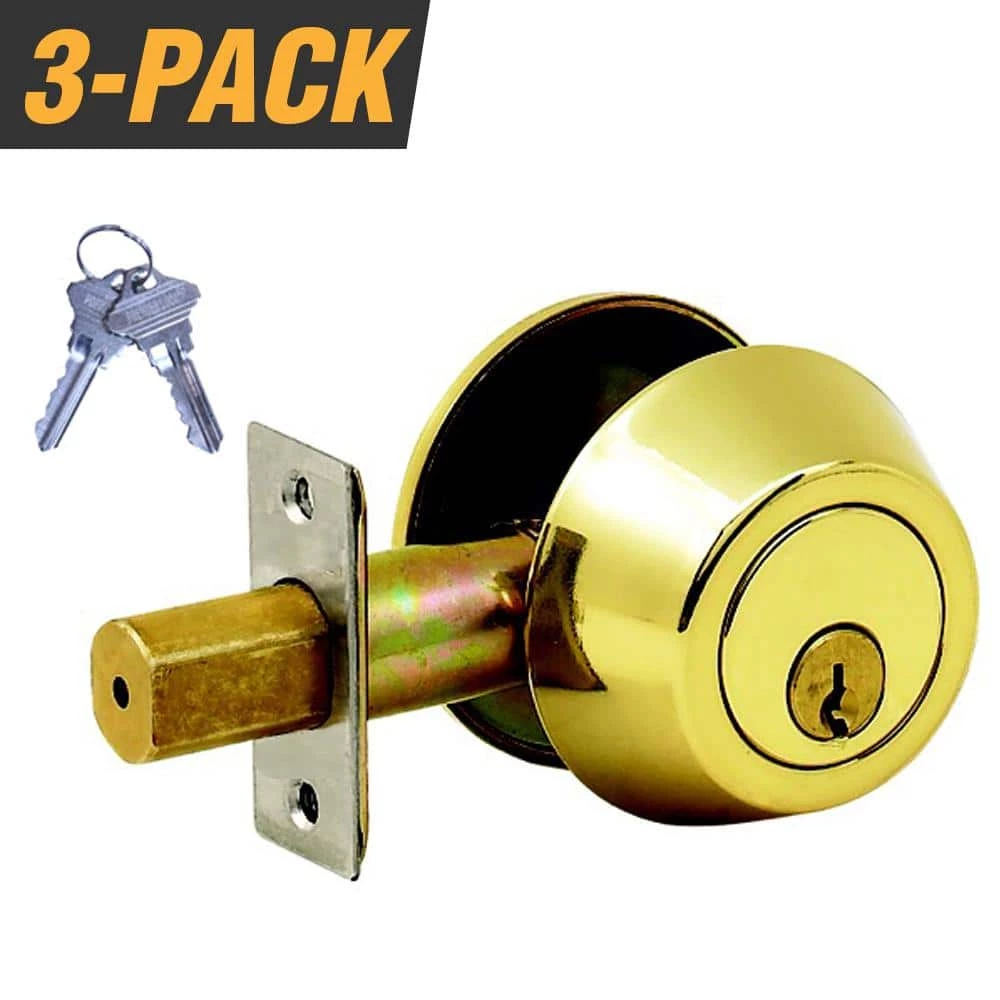 Cheap ๐ Premier Lock Brass Grade 3 Door Lock Single Cylinder Deadbolt with 6 SC1 Keys (3-Pack, Keyed Alike) ๐งจ 1 Cheap ๐ Premier Lock Brass Grade 3 Door Lock Single Cylinder Deadbolt with 6 SC1 Keys (3-Pack, Keyed Alike) ๐งจ