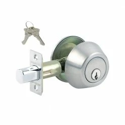 Deals π Premier Lock Stainless Steel Grade 3 Door Lock Single Cylinder Deadbolt with 2 SC1 Keys π