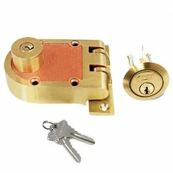 Deals 😀 Premier Lock Satin Bronze High Security Heavy-Duty Jimmy Proof Double Cylinder Deadbolt Lock with Flat Strike and 2 SC1 Keys 🎁