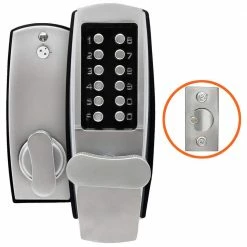 Best reviews of 🎁 Premier Lock Satin Chrome Mechanical Push-Button Heavy-Duty Keyless Entry Lock with Holdback Function 🧨