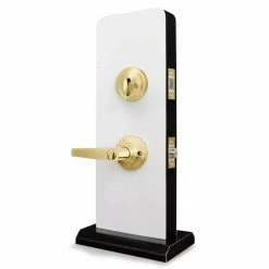 Wholesale ❤️ Premier Lock Polished Brass Entry Lock Set Door Lever Handle and Deadbolt Keyed Alike KW1 Keyway. 12 Total Keys, Keyed Alike by Set ⌛ -Premier Lock Sales premier lock door lock combo packs led02 3 a0 1000