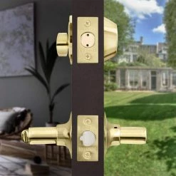 Top 10 🤩 Premier Lock Polished Brass Entry Lock Set Door Lever Handle and Deadbolt Keyed Alike KW1 Keyway. 16 Total Keys, Keyed Alike by Set 🎉 -Premier Lock Sales premier lock door lock combo packs led02 4 31 1000