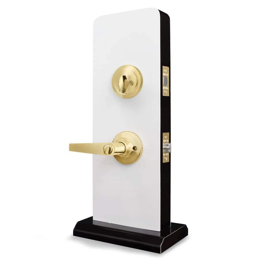 Cheap β Premier Lock Polished Brass Entry Lock Set Door Lever Handle and Deadbolt Keyed Alike KW1 Keyway. 24 Total Keys, Keyed Alike by Set π 4 Cheap β Premier Lock Polished Brass Entry Lock Set Door Lever Handle and Deadbolt Keyed Alike KW1 Keyway. 24 Total Keys, Keyed Alike by Set π - Image 4